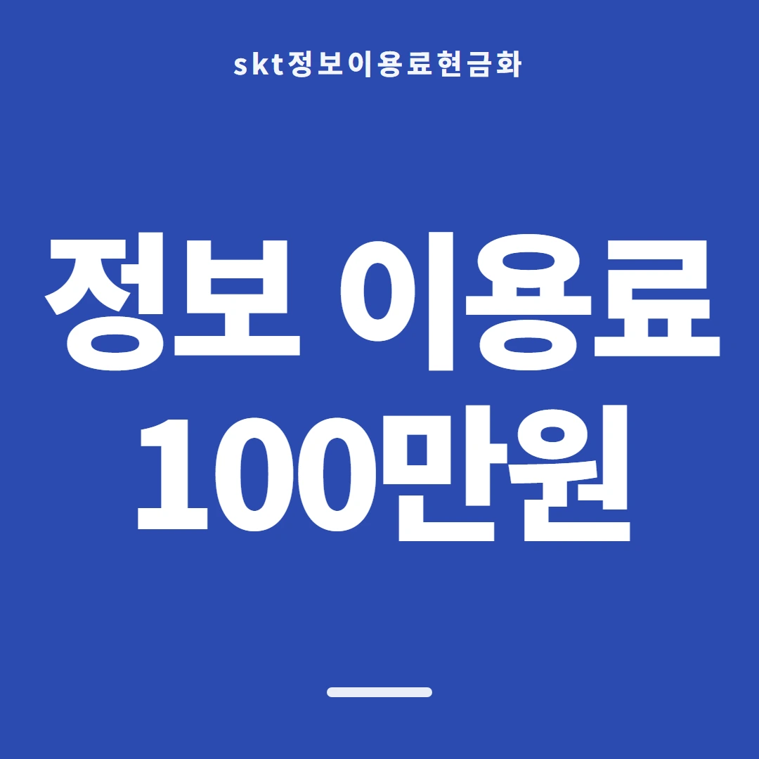 품티켓 SKT 정보이용료 서비스마다 다른 길 안내 이미지