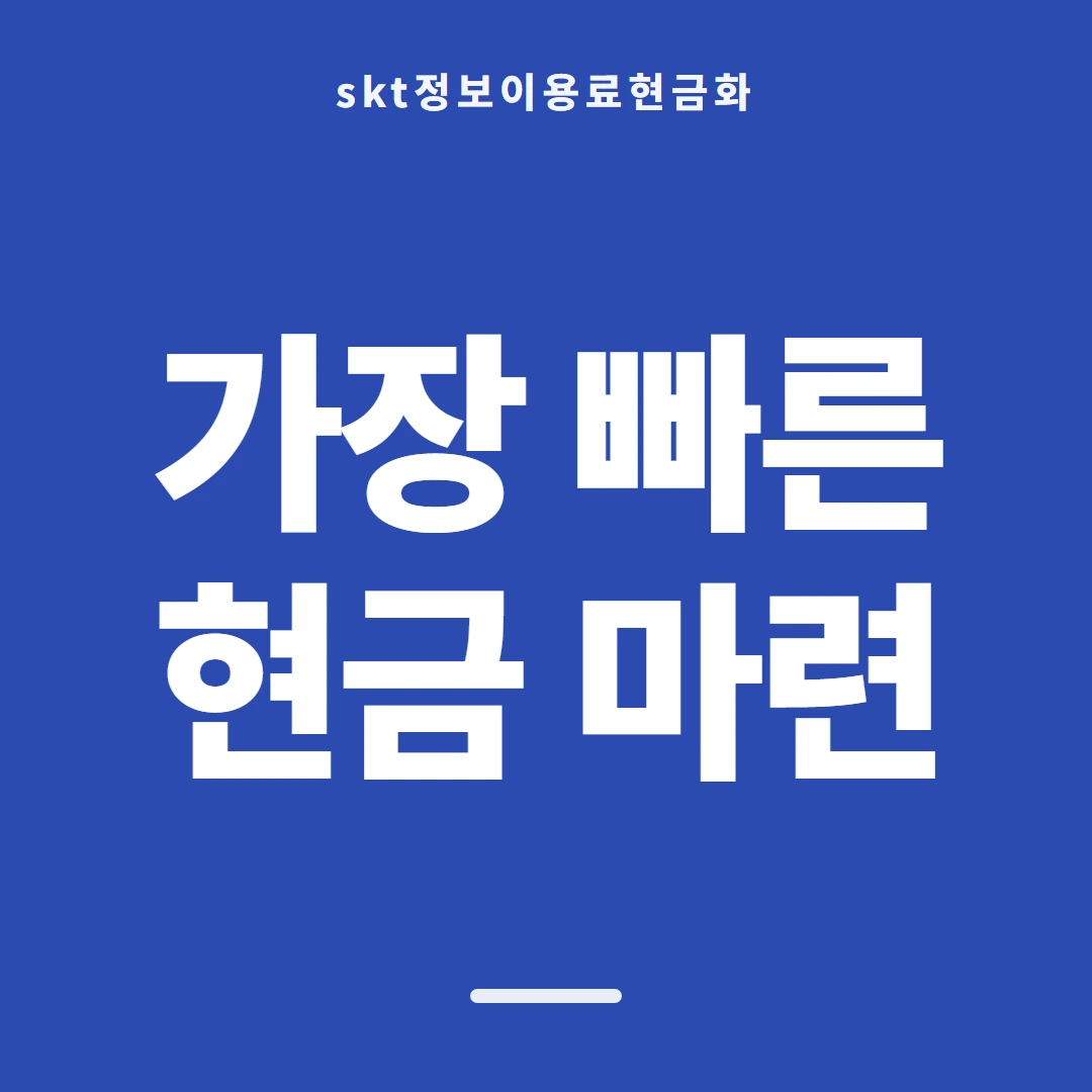 품티켓 SKT 정보이용료 남은 금액 열어 보기 안내 이미지