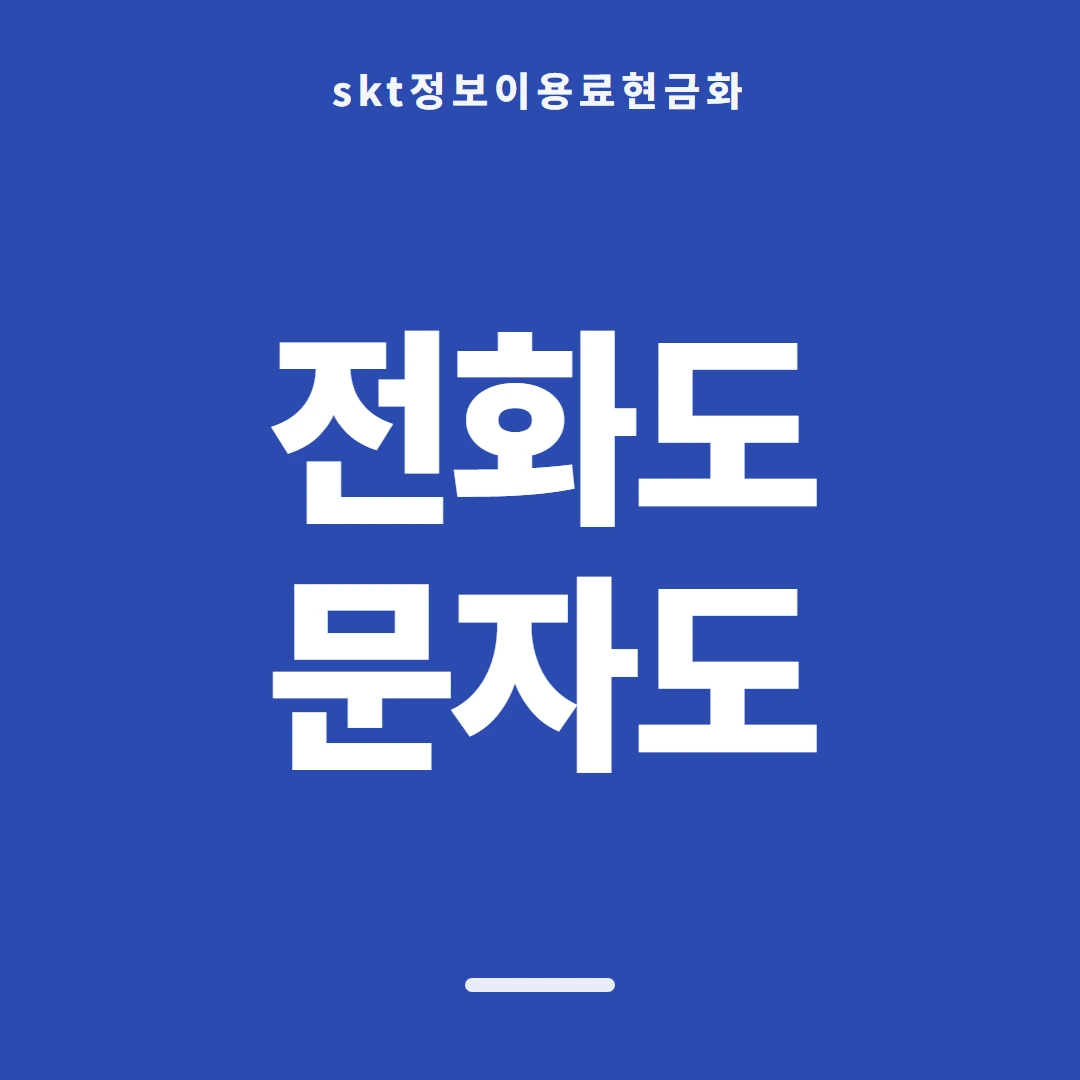 품티켓 SKT 정보이용료 지난 이용 기록 안내 이미지