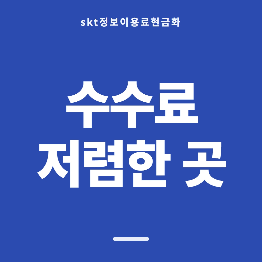 품티켓 SKT 정보이용료 회선마다 다른 안내 안내 이미지